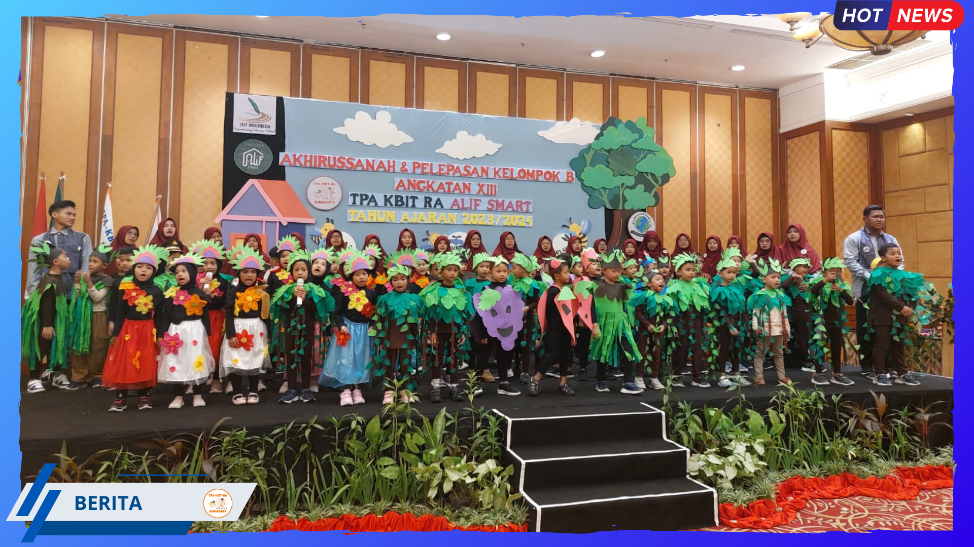 Mantab! Ada Kampanye Go Green di Acara Pelepasan Siswa Kelompok B RA Alif Smart Surakarta